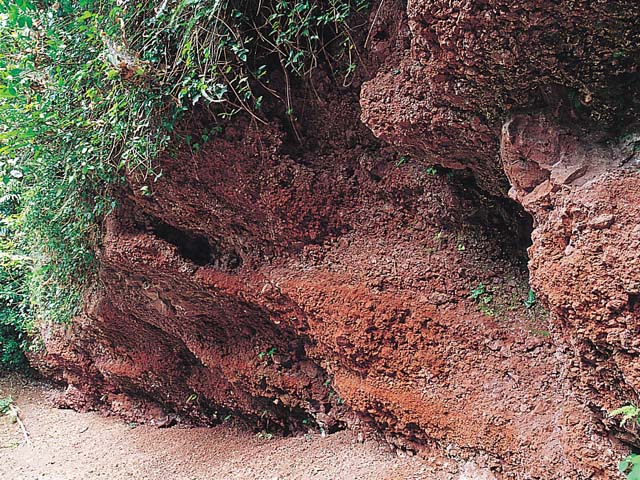画像：笠山のスコリア