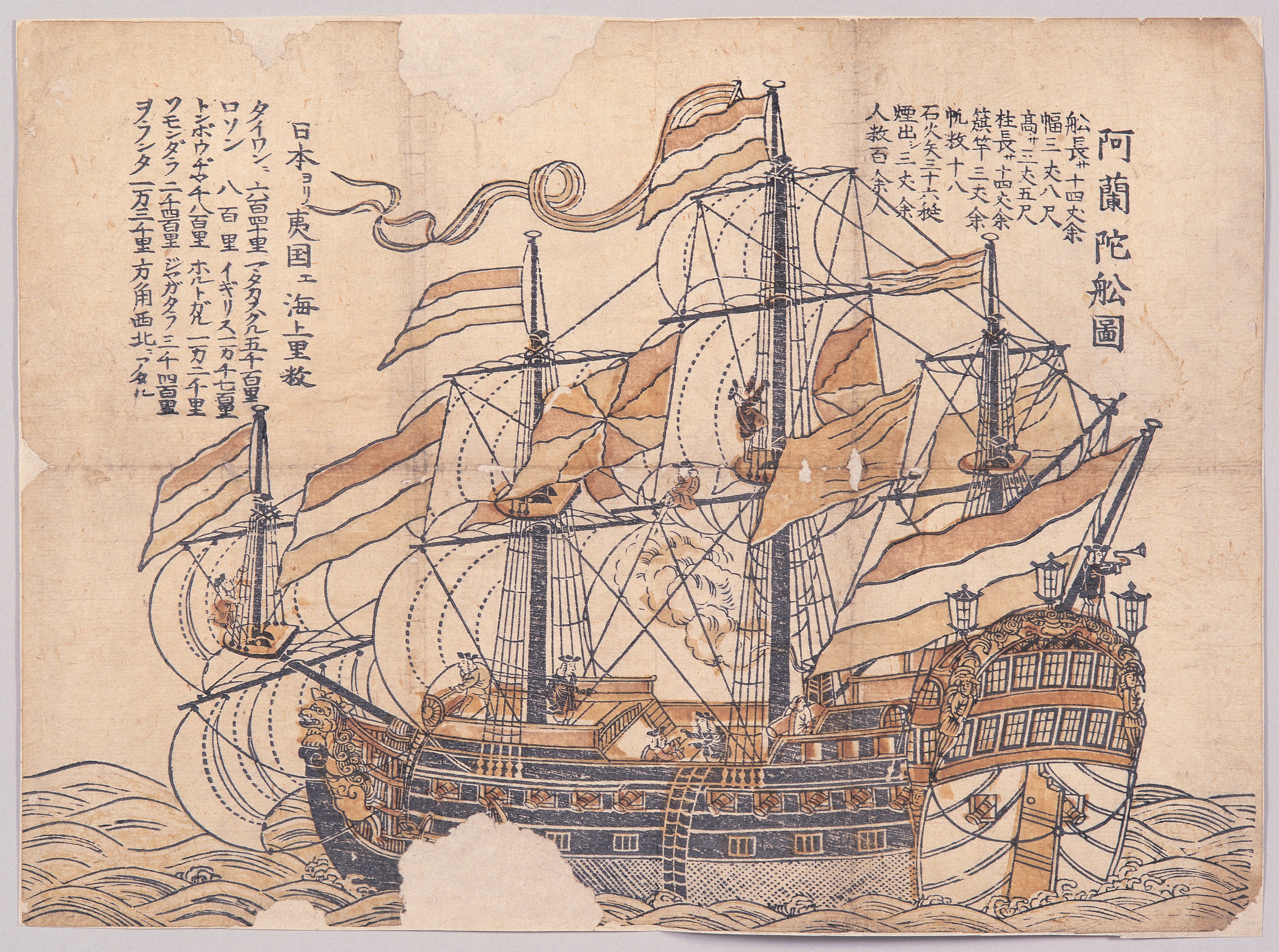 画像：阿蘭陀船図